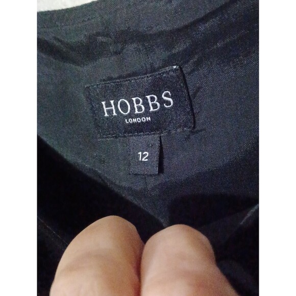 HOBBS LONDON BLACK SHEATH DRESS BOW SHOULDERS SIZE 12 - Picture 4 of 12
